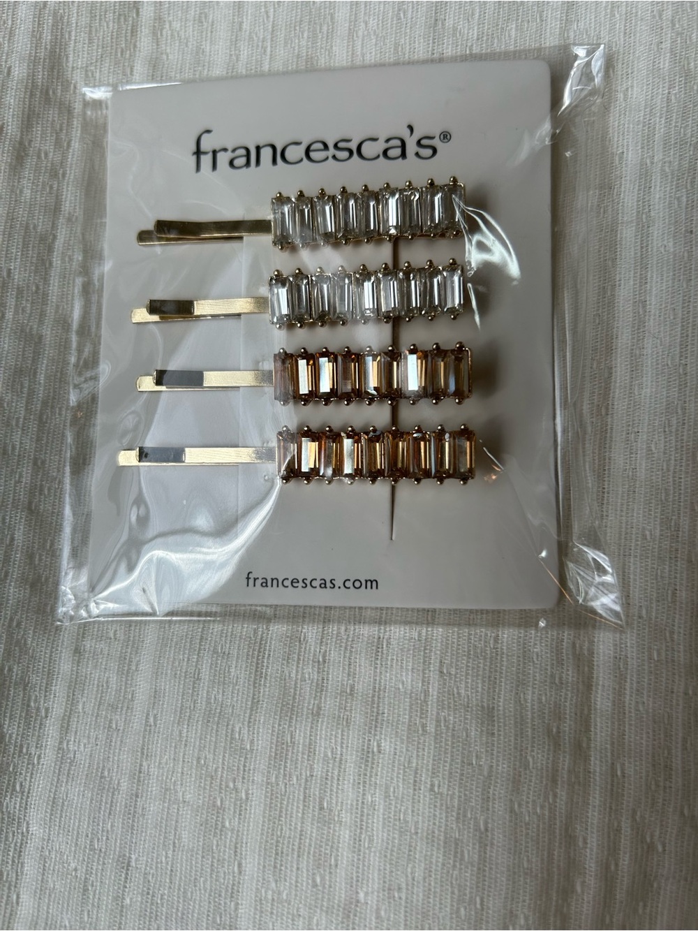 NWT Francesca’s Jeweled Bobby Pins Set of 4